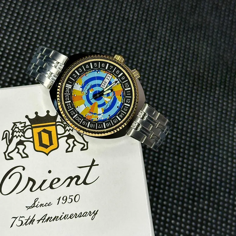 Orient Revival 75th Anniversary Multi-Color Dial Men's Watch- RA-AA0E08Y
